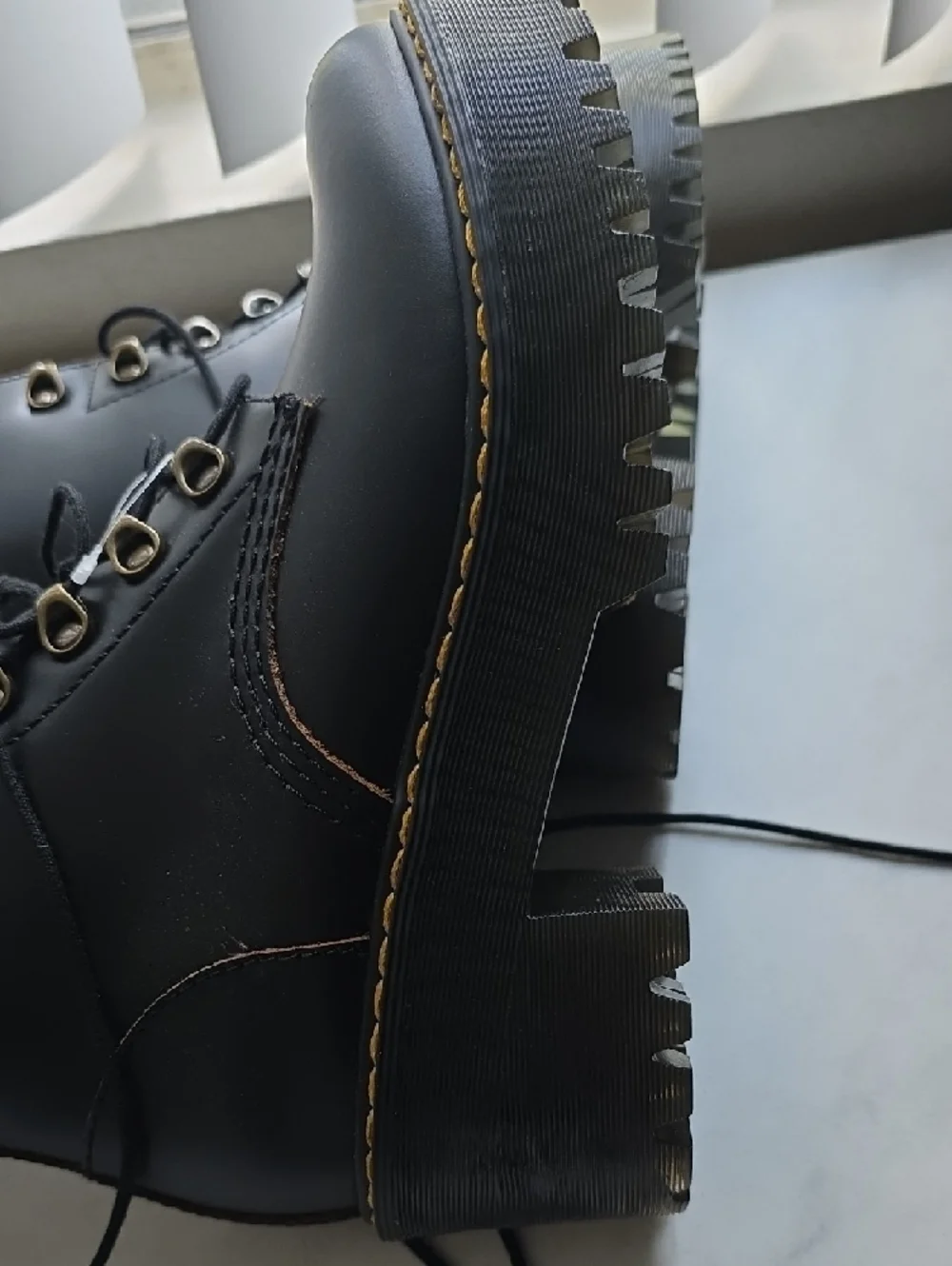 Dr. Martens Black Lace-Up Lug Sole Ankle Boots - Picture 7 of 9